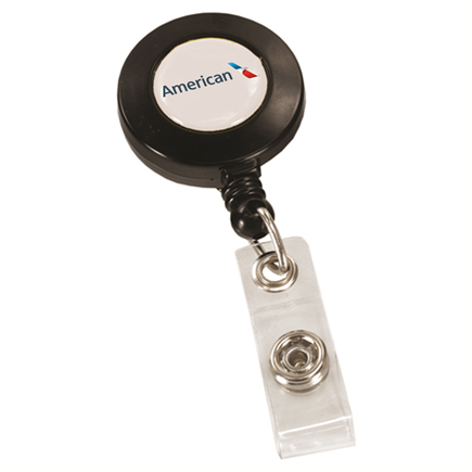 Round Retractable Domed Badge Reel from American Airlines Brand
