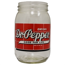 <p class="name">Dr Pepper ''Good for Life'' Mason Jar Glass Set of 2</p>